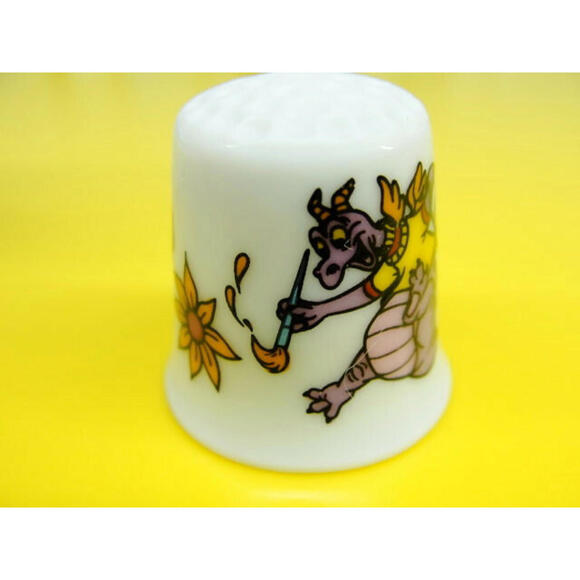 Vintage Thimble Epcot Center Walt Disney Prods 1982 Dragon Japan - Picture 2 of 11